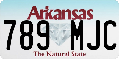 AR license plate 789MJC