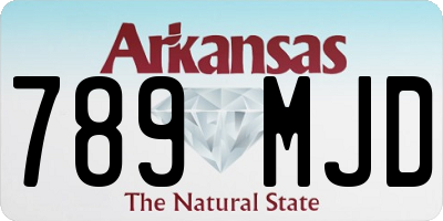 AR license plate 789MJD
