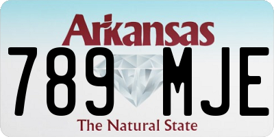 AR license plate 789MJE