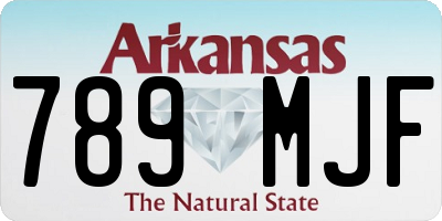 AR license plate 789MJF