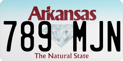 AR license plate 789MJN