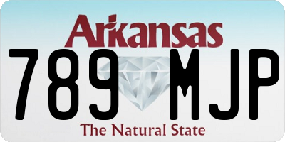 AR license plate 789MJP