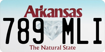 AR license plate 789MLI