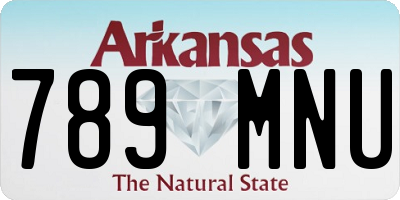 AR license plate 789MNU