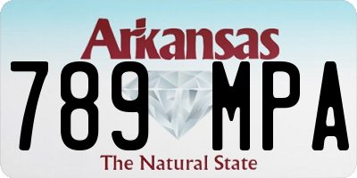 AR license plate 789MPA