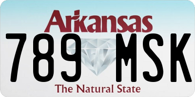 AR license plate 789MSK