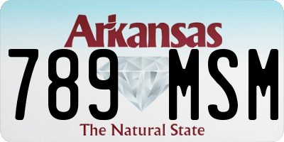 AR license plate 789MSM
