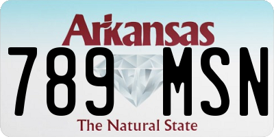 AR license plate 789MSN