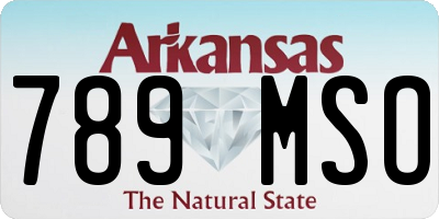 AR license plate 789MSO
