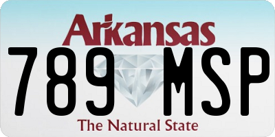 AR license plate 789MSP