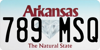 AR license plate 789MSQ