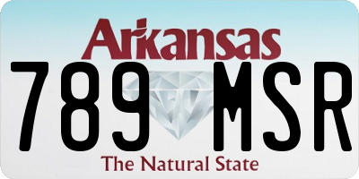AR license plate 789MSR