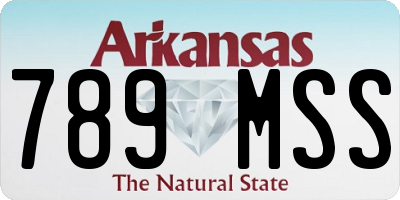 AR license plate 789MSS
