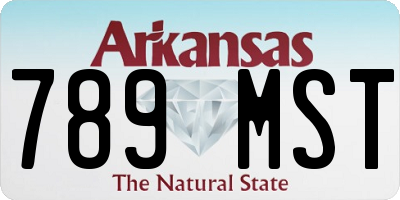 AR license plate 789MST