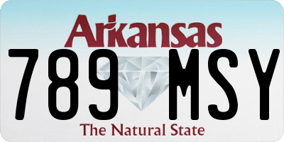 AR license plate 789MSY