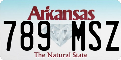 AR license plate 789MSZ