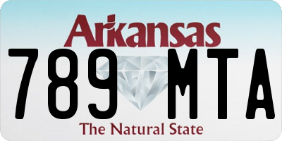 AR license plate 789MTA
