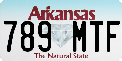AR license plate 789MTF
