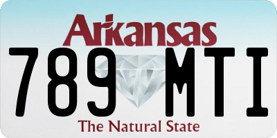 AR license plate 789MTI