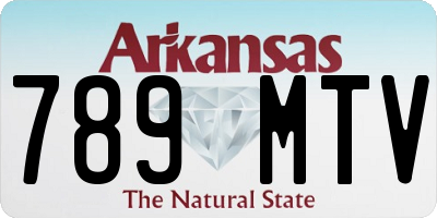 AR license plate 789MTV