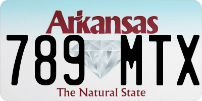 AR license plate 789MTX