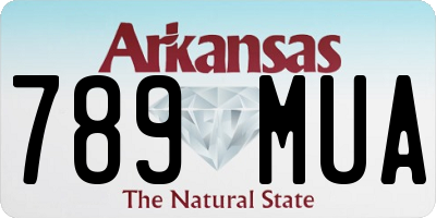 AR license plate 789MUA