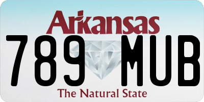 AR license plate 789MUB