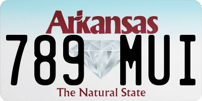AR license plate 789MUI