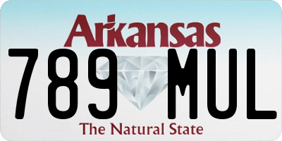 AR license plate 789MUL