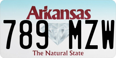 AR license plate 789MZW