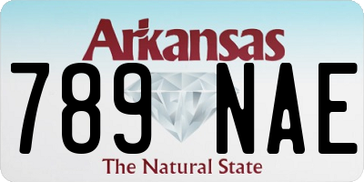 AR license plate 789NAE