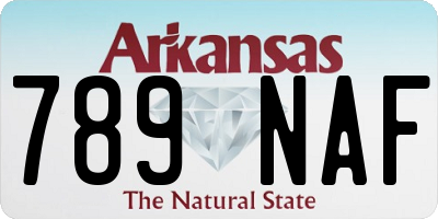 AR license plate 789NAF