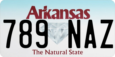 AR license plate 789NAZ