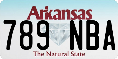 AR license plate 789NBA
