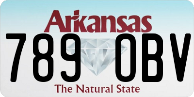 AR license plate 789OBV