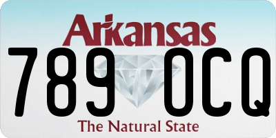 AR license plate 789OCQ