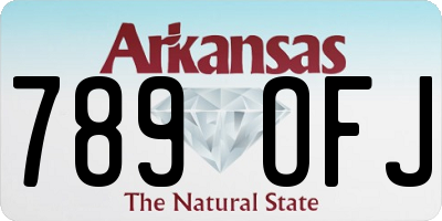 AR license plate 789OFJ