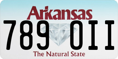 AR license plate 789OII