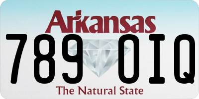 AR license plate 789OIQ