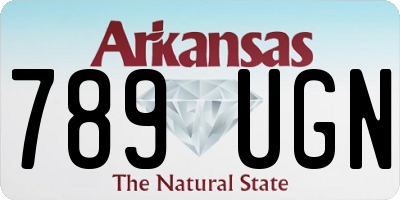 AR license plate 789UGN