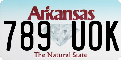 AR license plate 789UOK