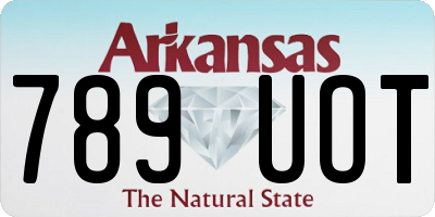 AR license plate 789UOT