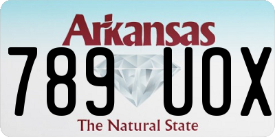 AR license plate 789UOX