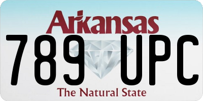 AR license plate 789UPC