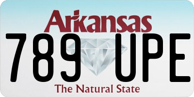 AR license plate 789UPE