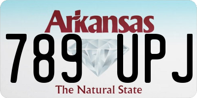 AR license plate 789UPJ