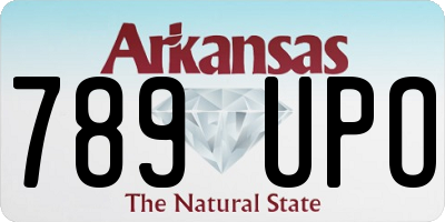 AR license plate 789UPO