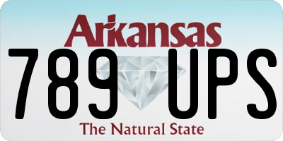 AR license plate 789UPS