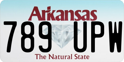 AR license plate 789UPW