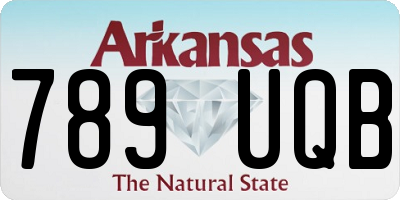 AR license plate 789UQB